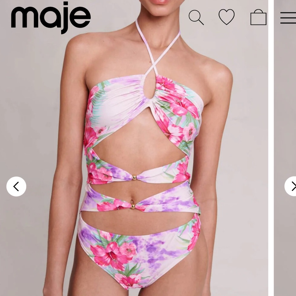Maje floral swimsuit